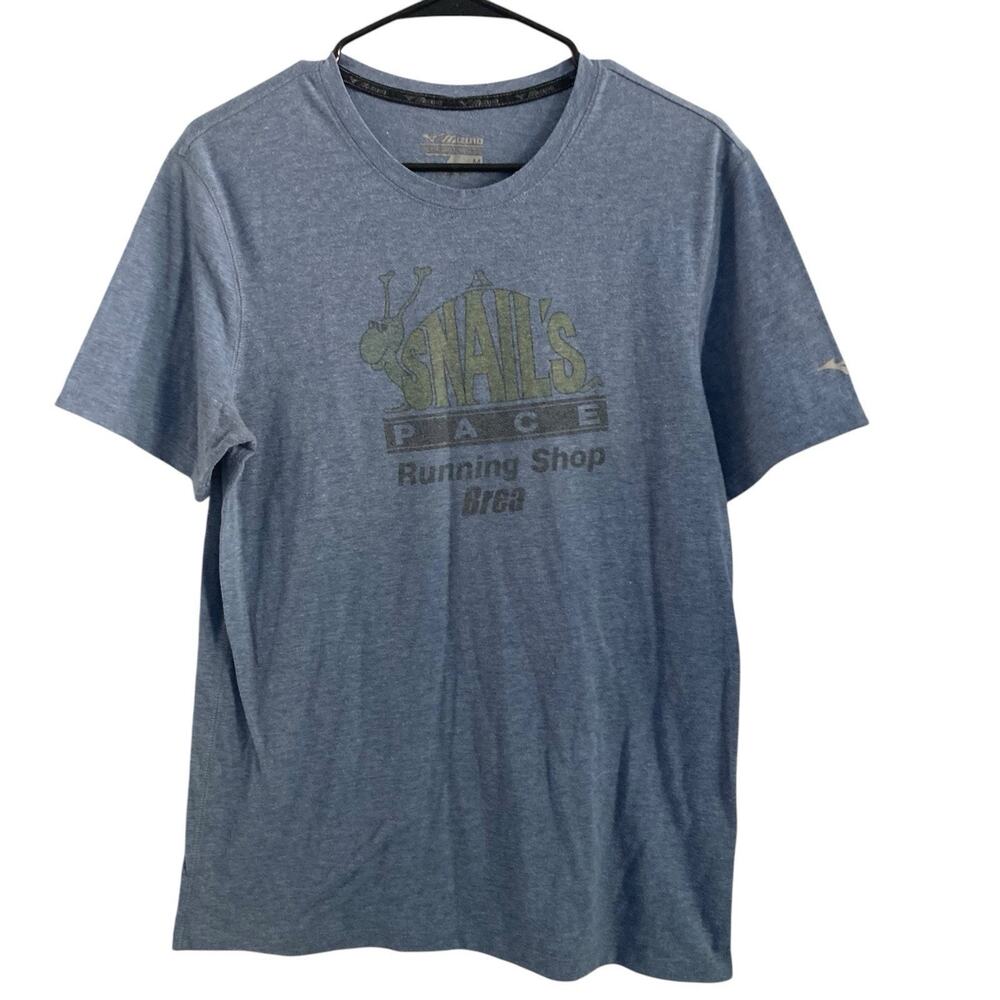 A Snails Pace X Mizuno Collab Mens M Brea Running Shop Performance T-Shirt Shirt